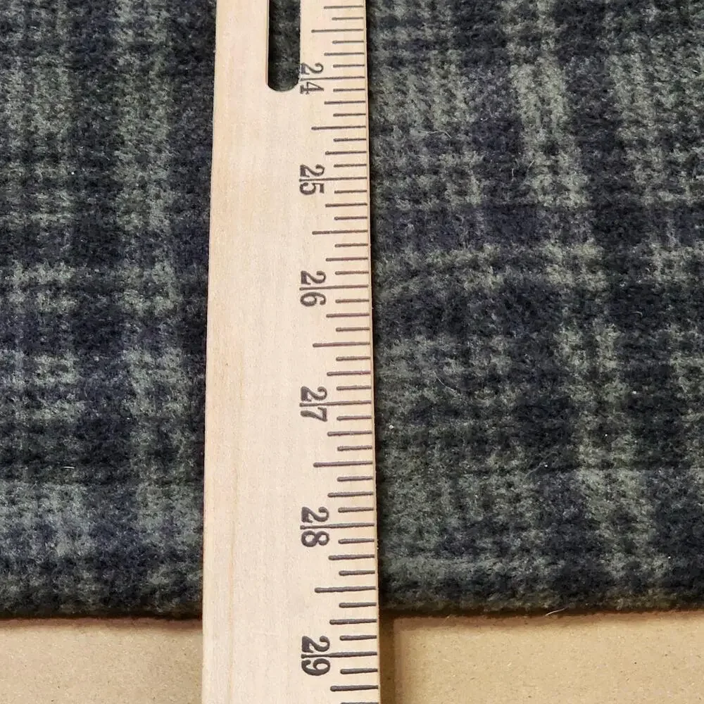 Woolrich Jacket Mens XL Green Plaid Fleece Full Zip Collar Olive Hunt 16121